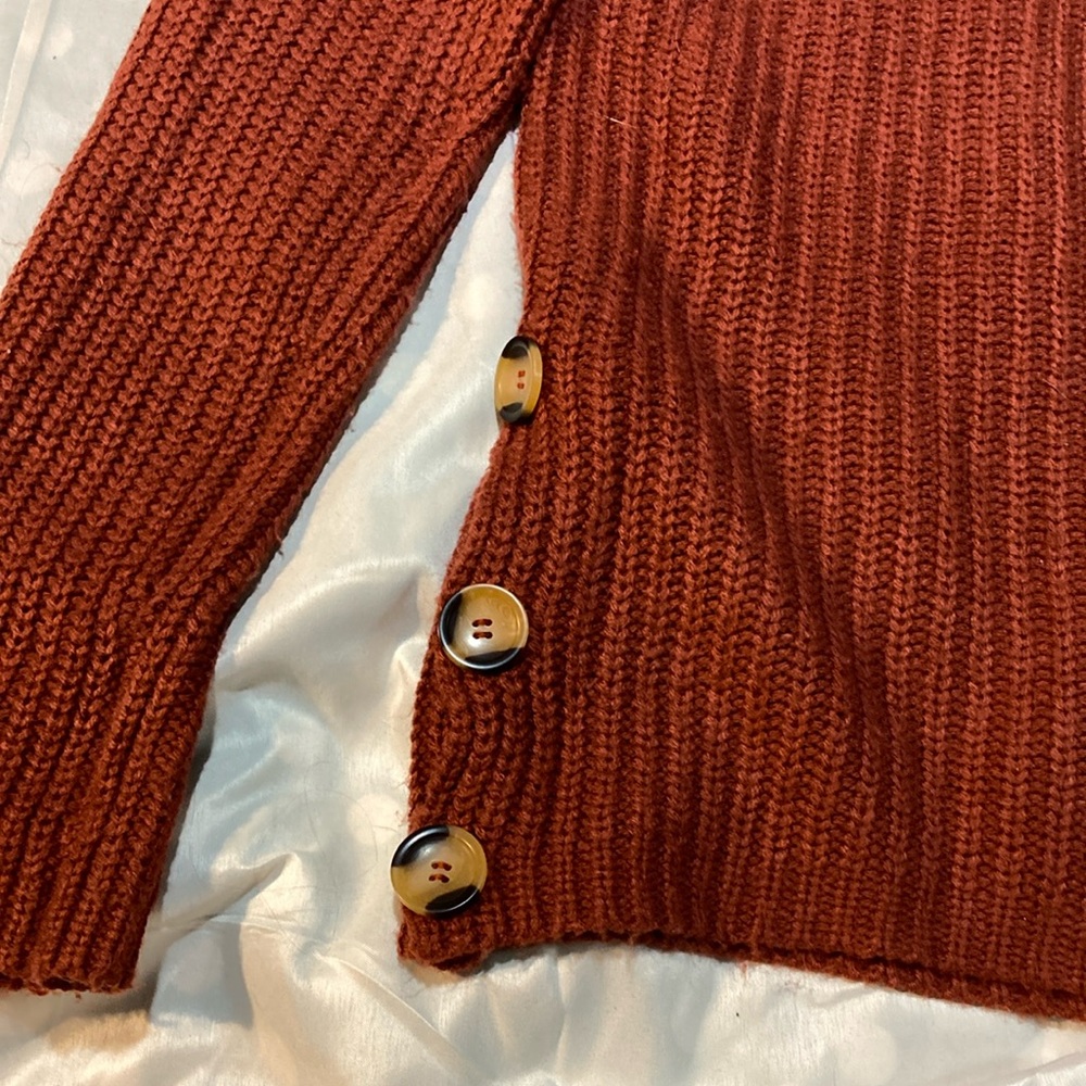 Women's Sweater - Rust - Picture 3 of 5